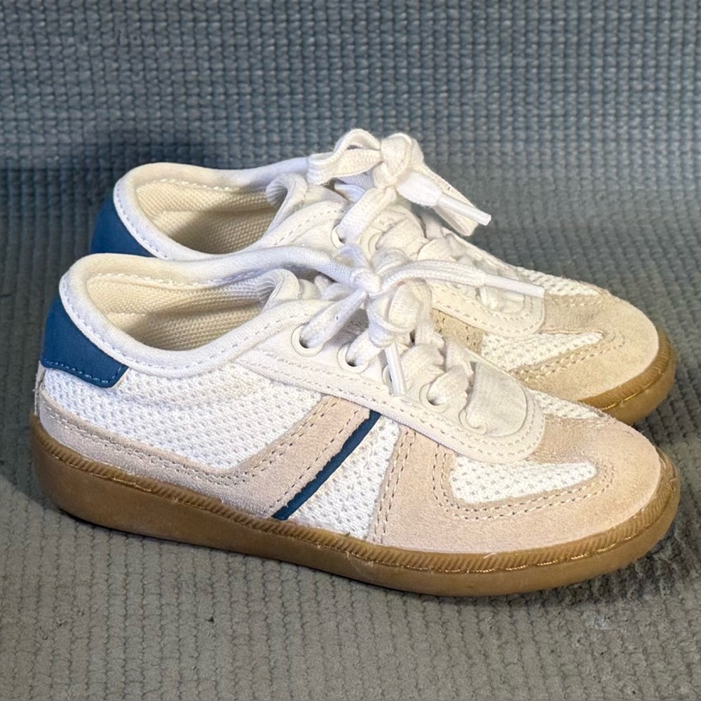Zara Toddler White Low Fashion Sneakers Toddler‎ Size 6.5C US 24 EU